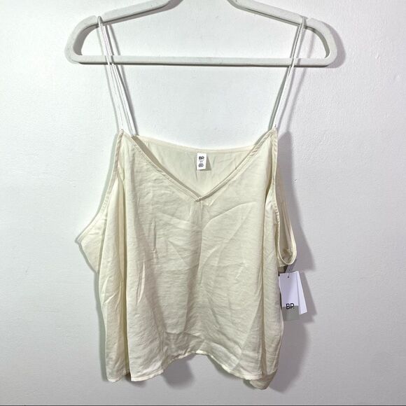 bp Tops - BP White Cream Spaghetti Strap Crop Top - Size 3X
